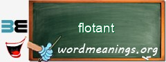 WordMeaning blackboard for flotant